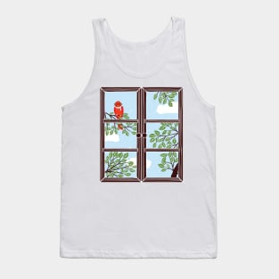 The Red Bird and the Window Tank Top